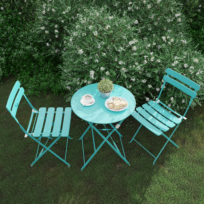 3Piece Folding Metal Bistro Sets